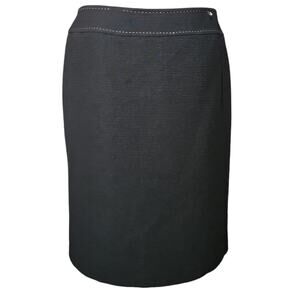Tahari Arthur S. Levine Black Knee Length Pencil Skirt Size 10